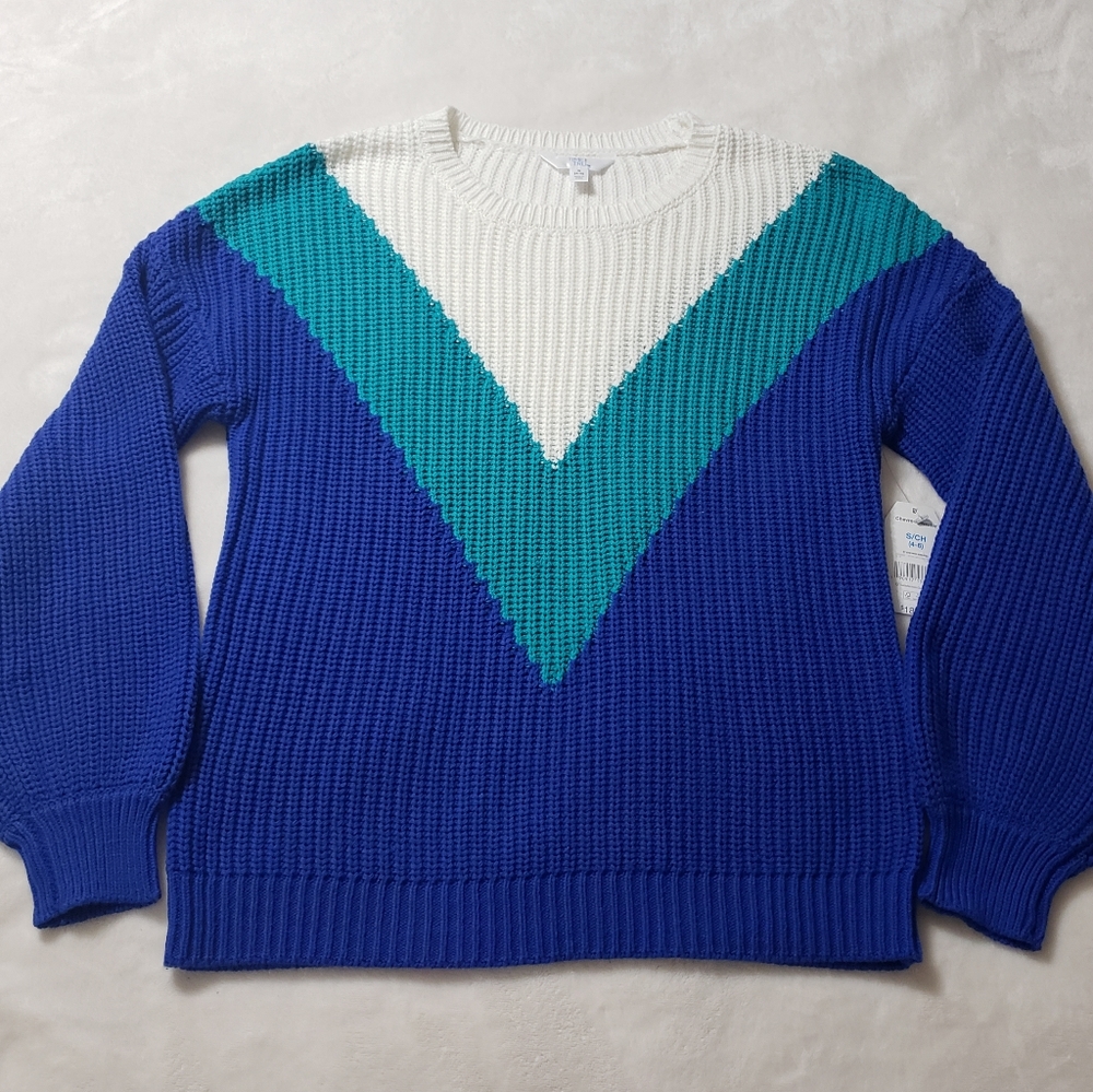 Time and Tru Chevron Colorblock Sweater